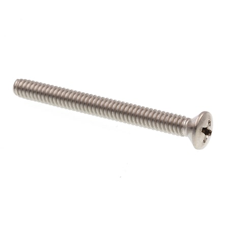 Prime-Line Machine Screw, Oval Head Phil Drive No. 10-24 X 2in 18-8 Stainless Steel 20PK 9011093